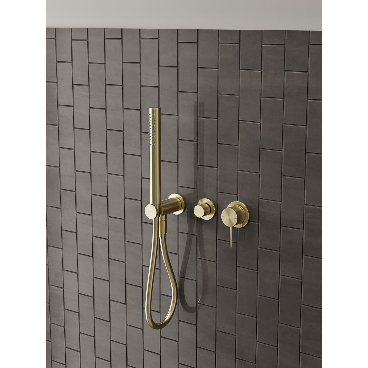 Mecca Shower Mixer Divertor System Separate Back Plate in Brushed Gold