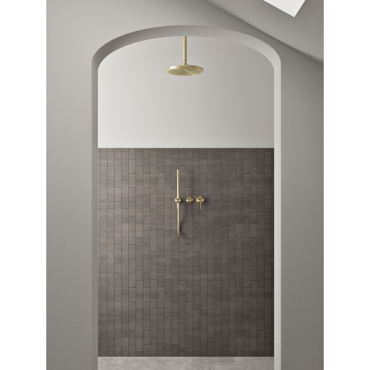 Mecca Shower Mixer Divertor System Separate Back Plate in Brushed Gold