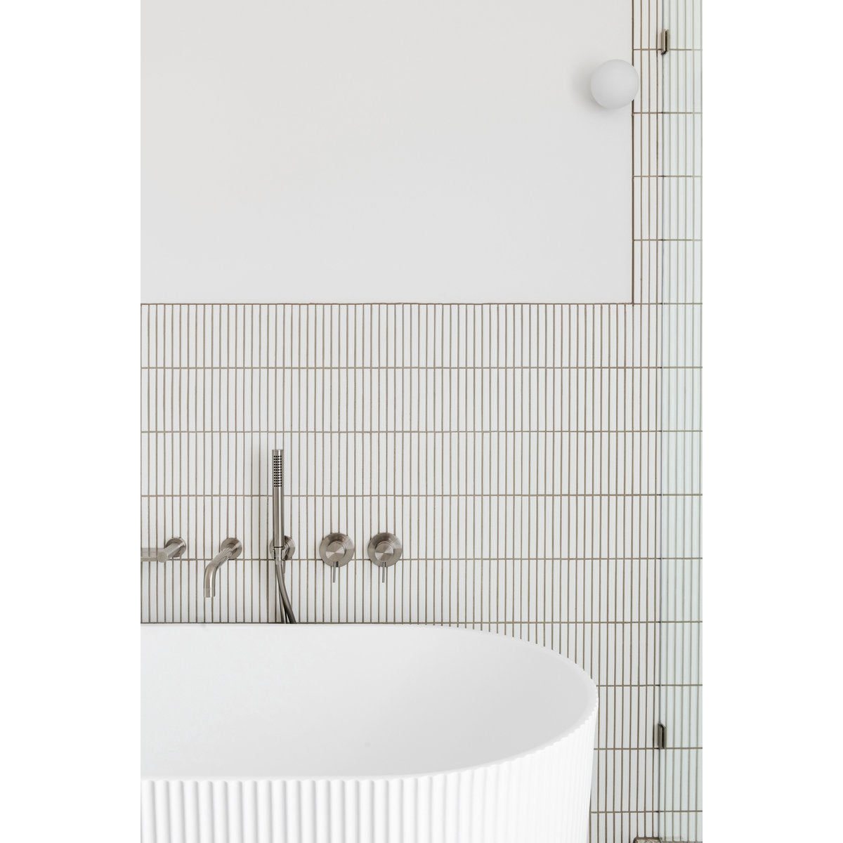 Mecca Shower Mixer Divertor System Separate Back Plate in Brushed Nickel