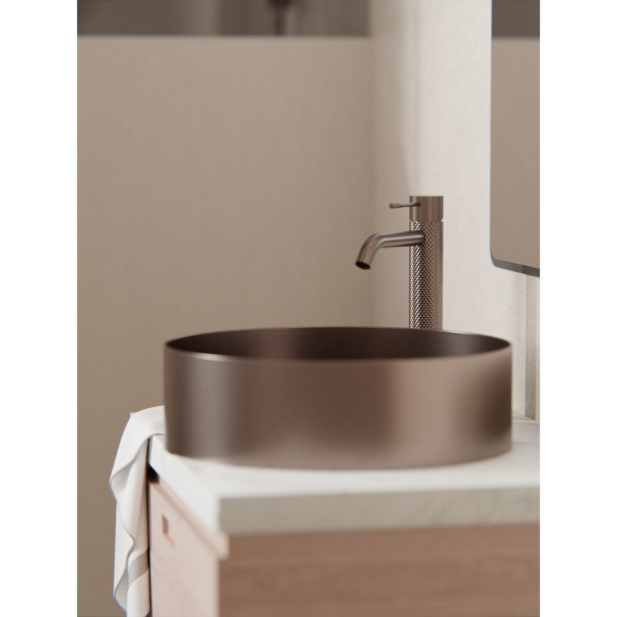 Opal Tall Basin Mixer - Brushed Bronze