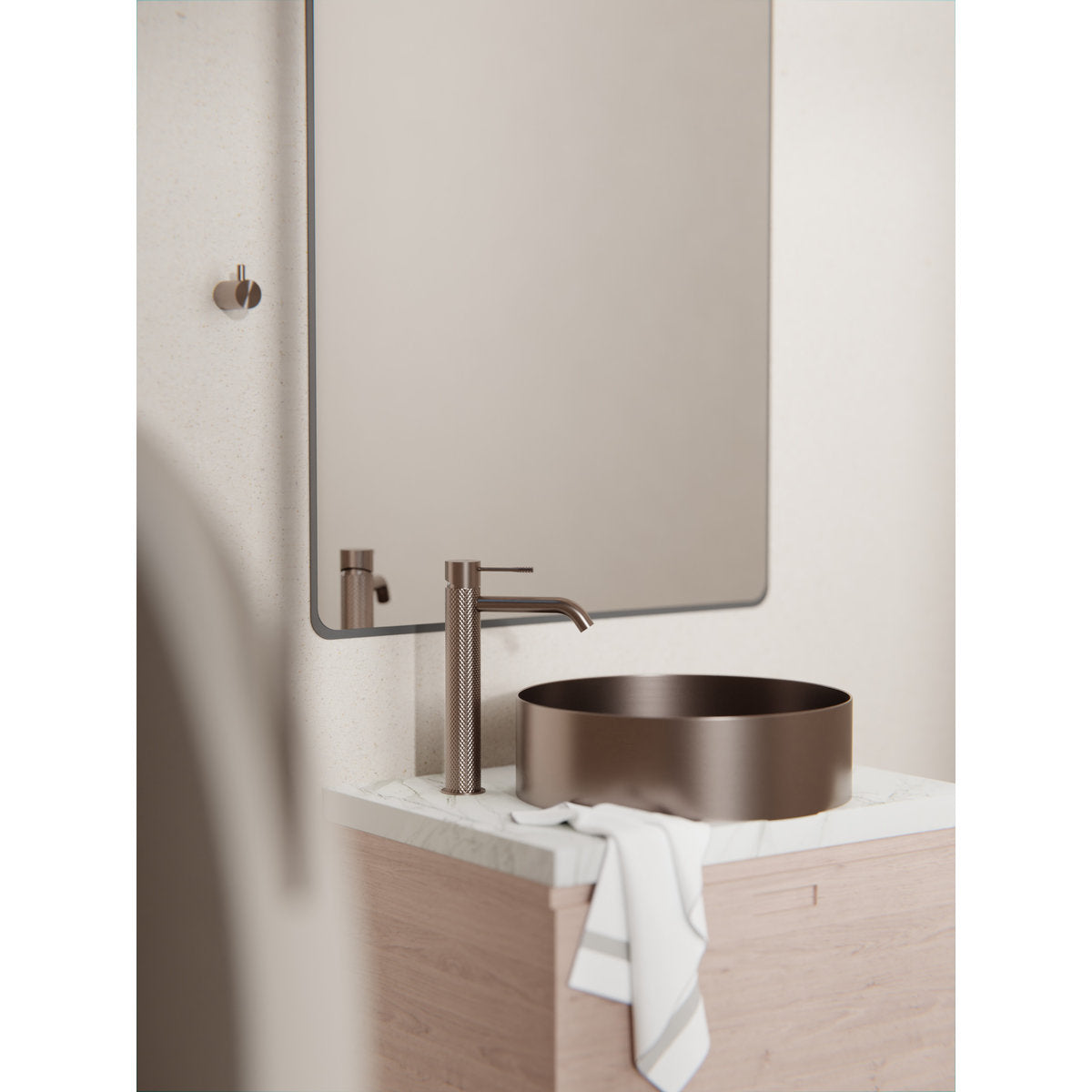 Opal Tall Basin Mixer - Brushed Bronze
