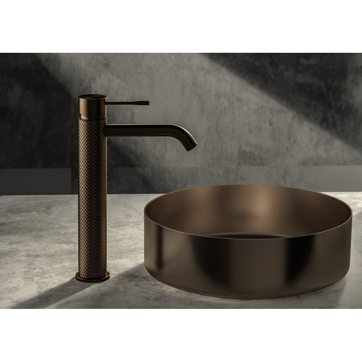 Opal Tall Basin Mixer - Brushed Bronze