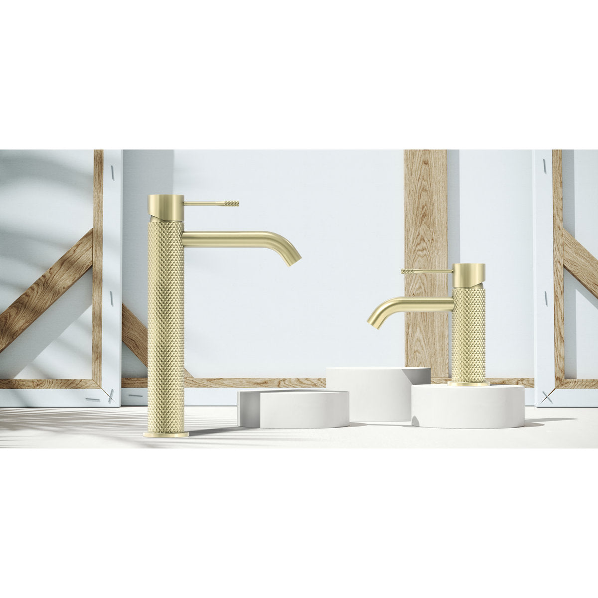 Opal Tall Basin Mixer - Brushed Gold