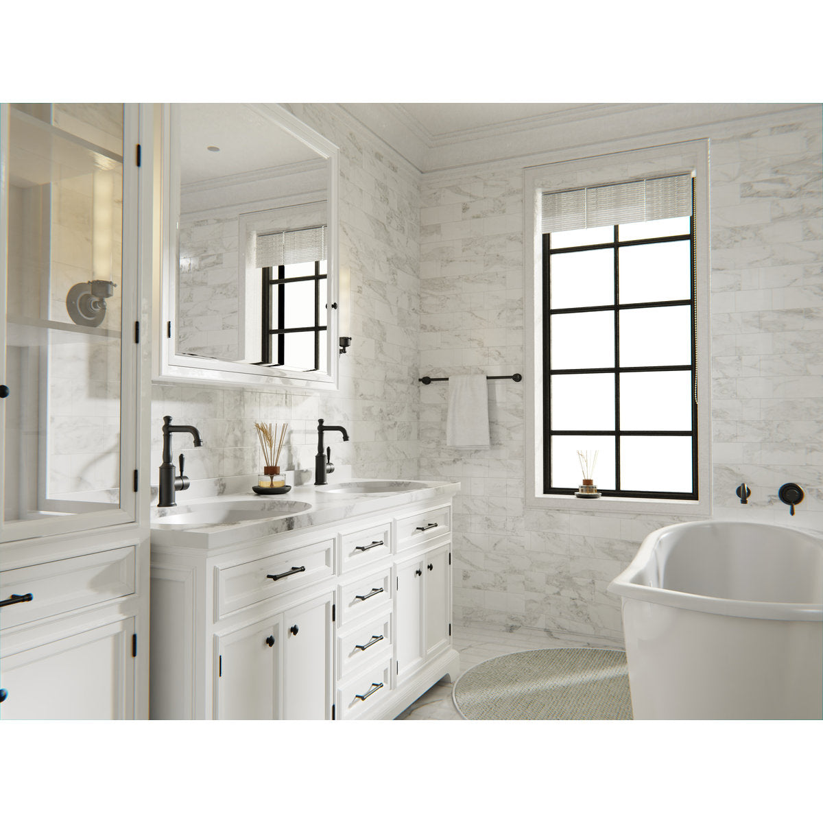 York Basin Mixer With Metal Lever - Matte Black