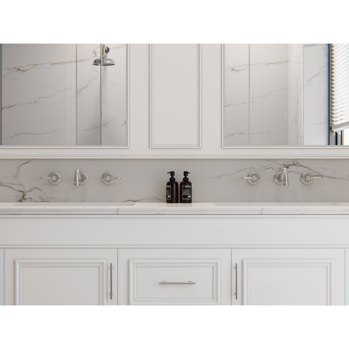 York Wall Basin Set With Metal Lever - Chrome