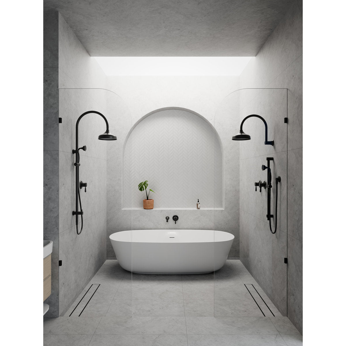 York 200mm Shower Head - Matte Black