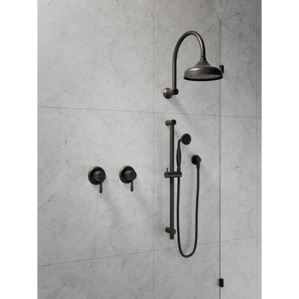 York 200mm Shower Head - Matte Black
