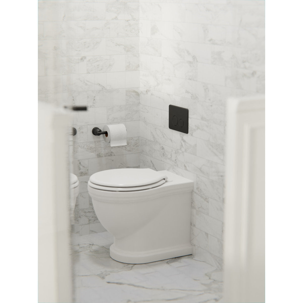 York Toilet Roll Holder - Matte Black