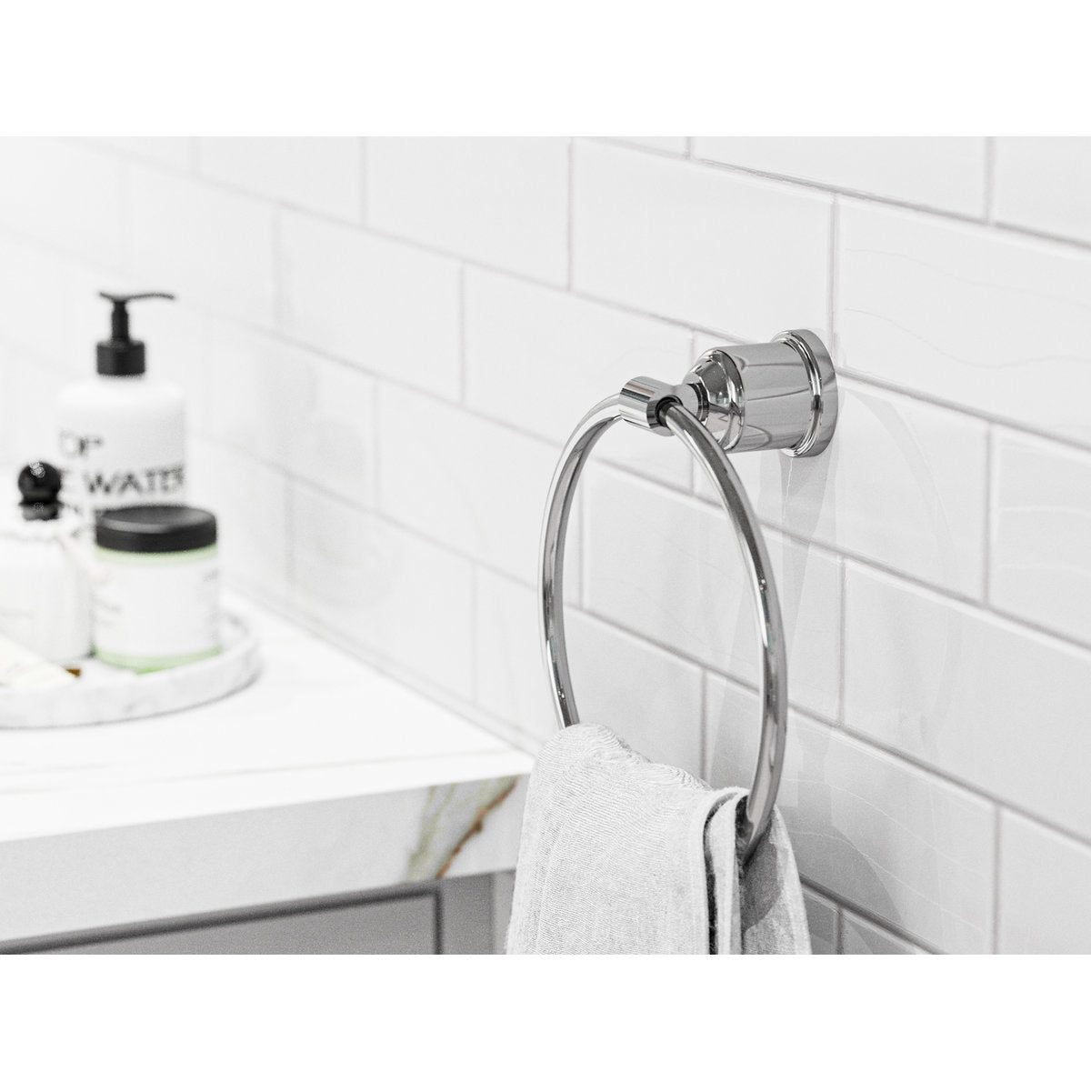 York Towel Ring - Chrome