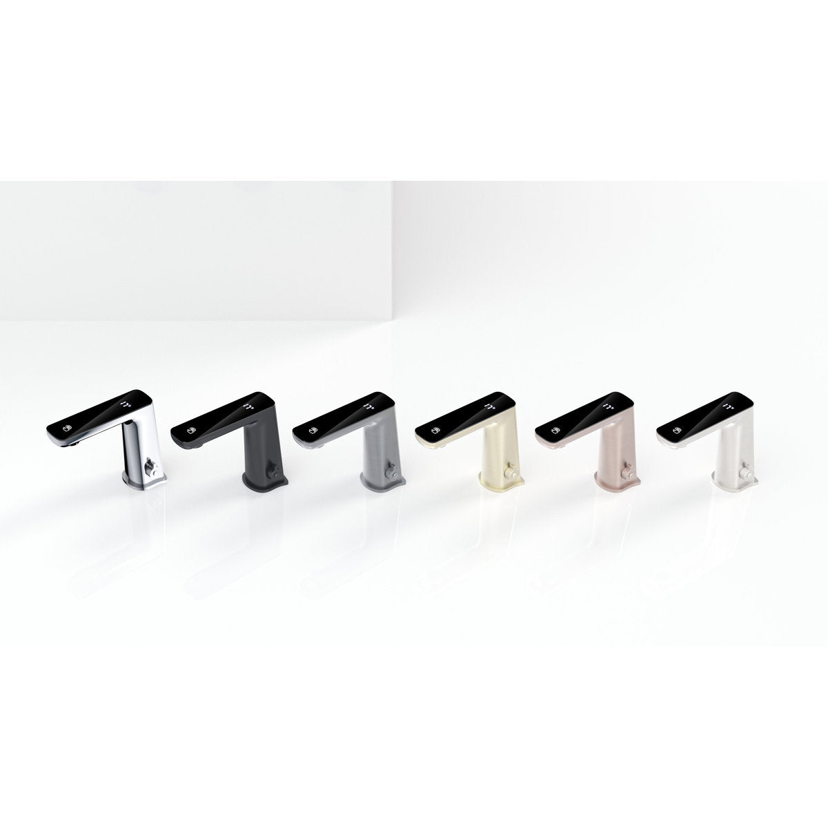 Claudia Sensor Mixer With Black Top Display in Matte Black