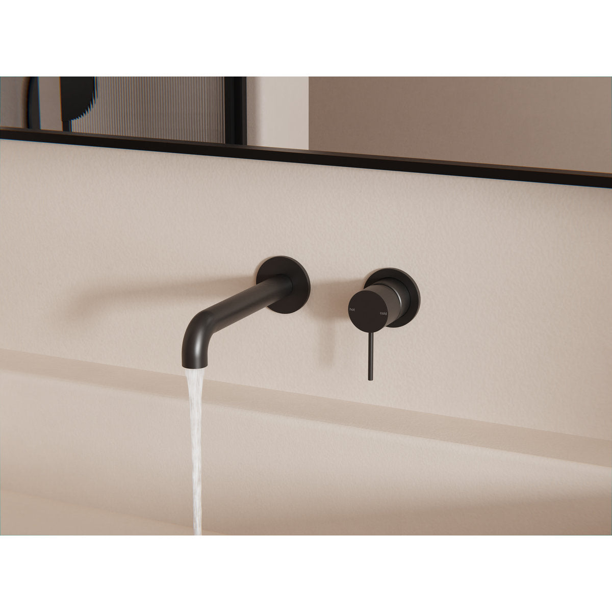 Mecca Shower Mixer 60mm Plate in Matte Black