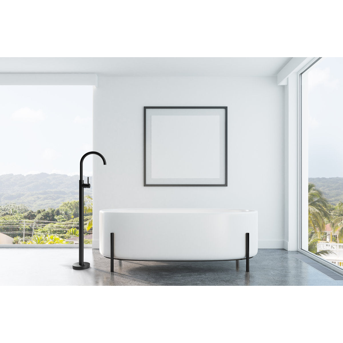 Mecca Freestanding Bath Mixer in Matte Black