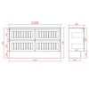 Bayside 1500mm Double Basin Wall Hung Vanity Cabinet Matte White