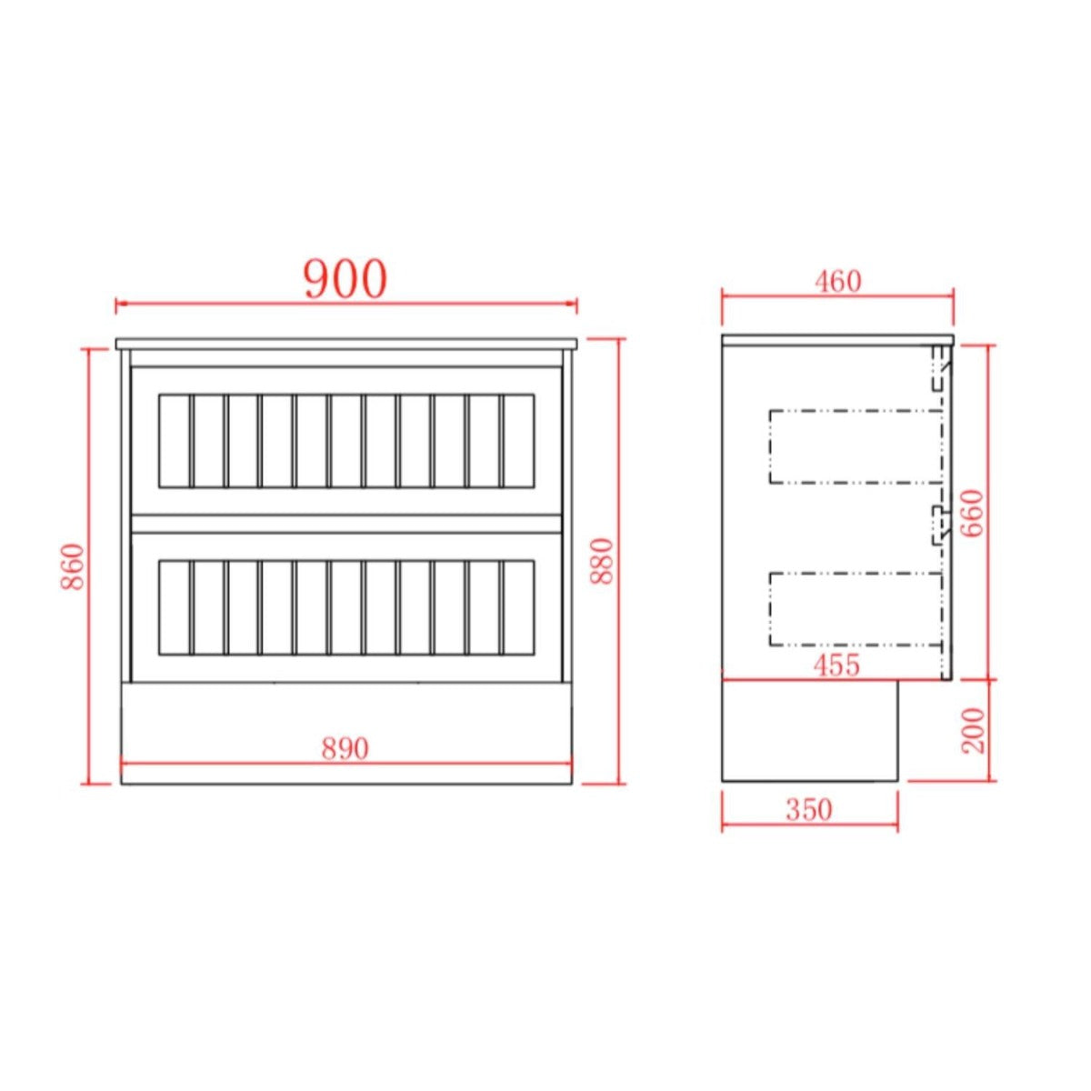 Bayside 900mm Single Basin Wall Hung Vanity Cabinet Matte Black
