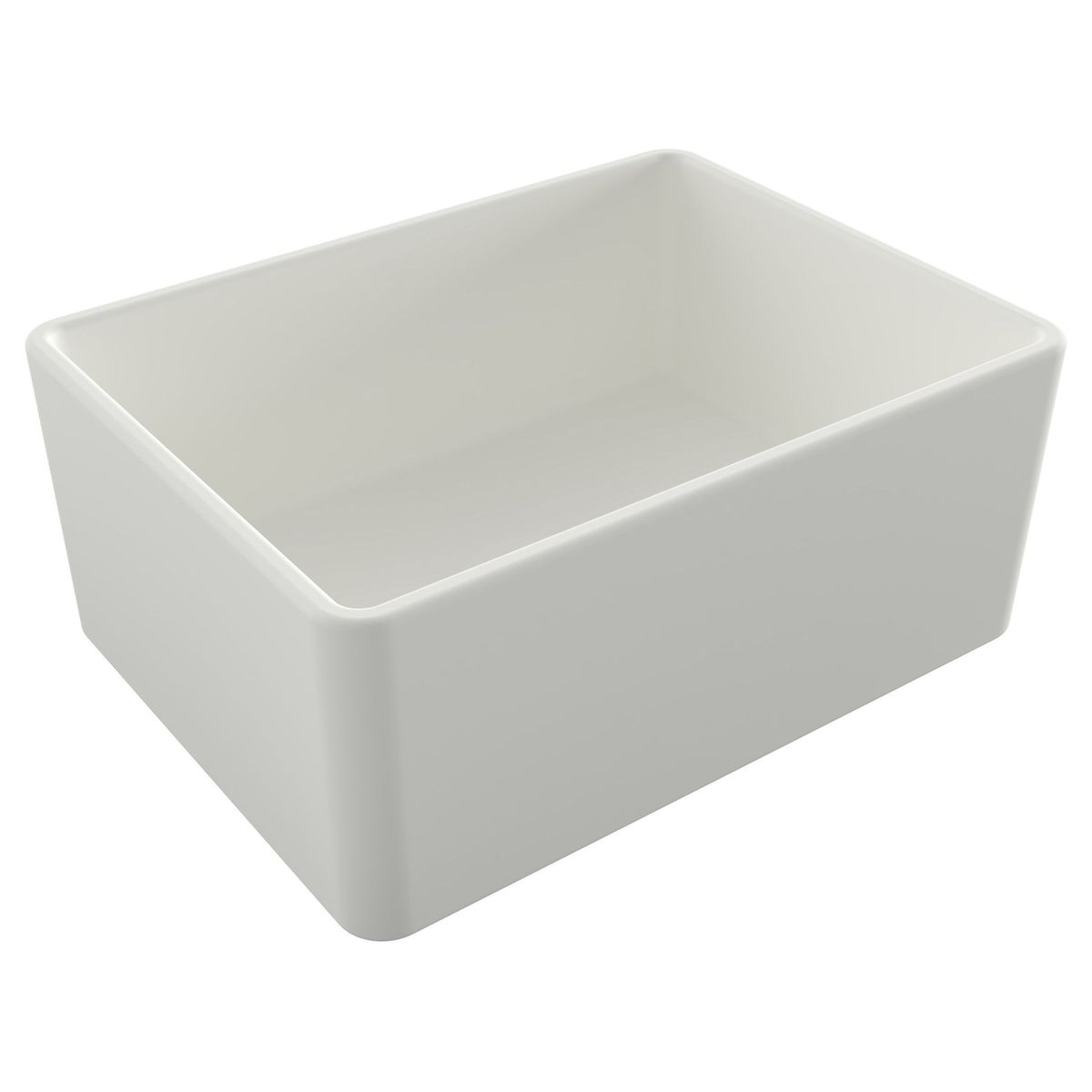 Kit-Novi 60X46 Fireclay Butler Sink - Matte White With Overflow Included Waste