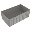 Kit-Novi 75X46 Fireclay Butler Sink - Concrete Look With Overflow Included Waste