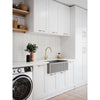 Kit-Novi 75X46 Fireclay Butler Sink - Concrete Look With Overflow Included Waste