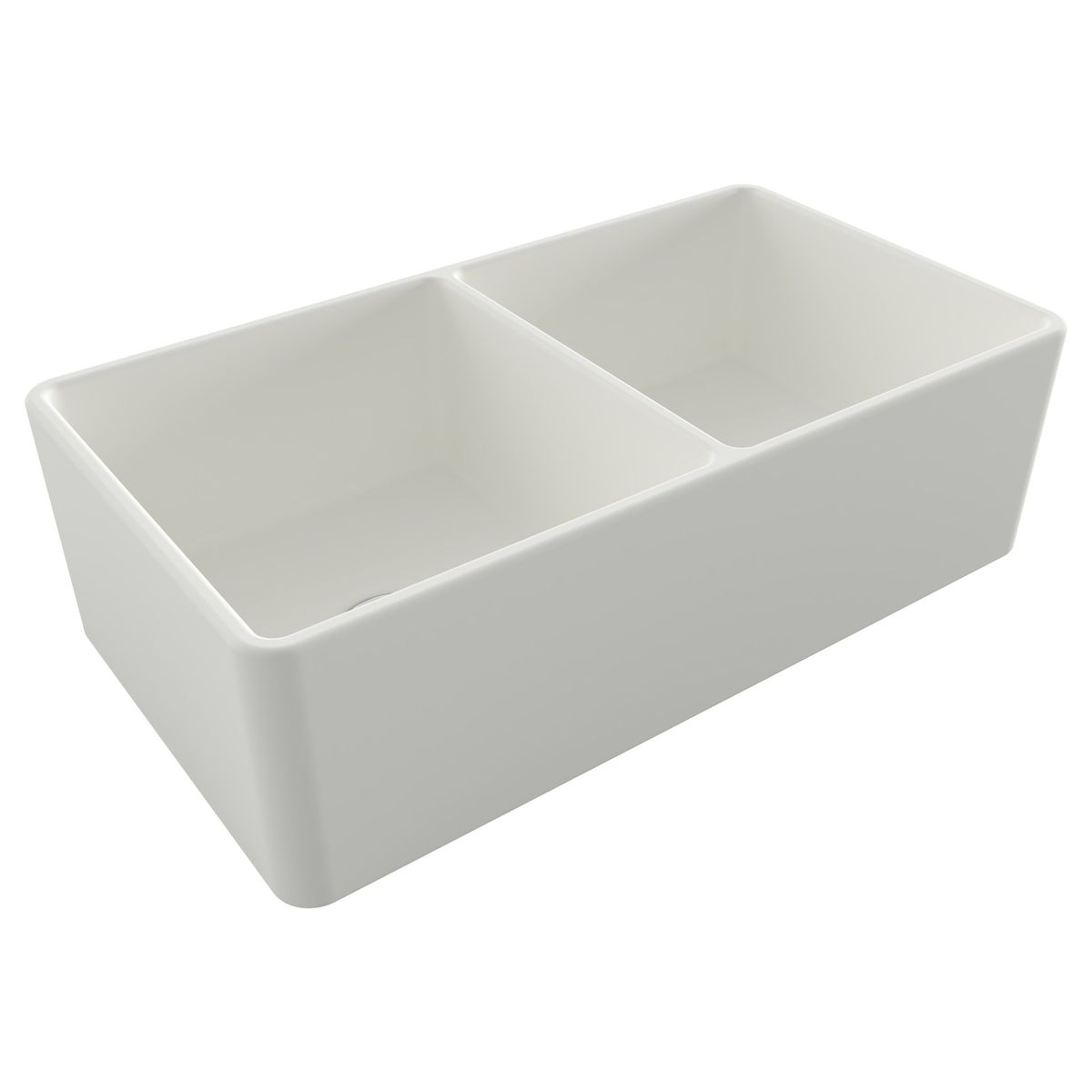 Novi 85X46 Double Bowl Fireclay Butler Sink - Matte White