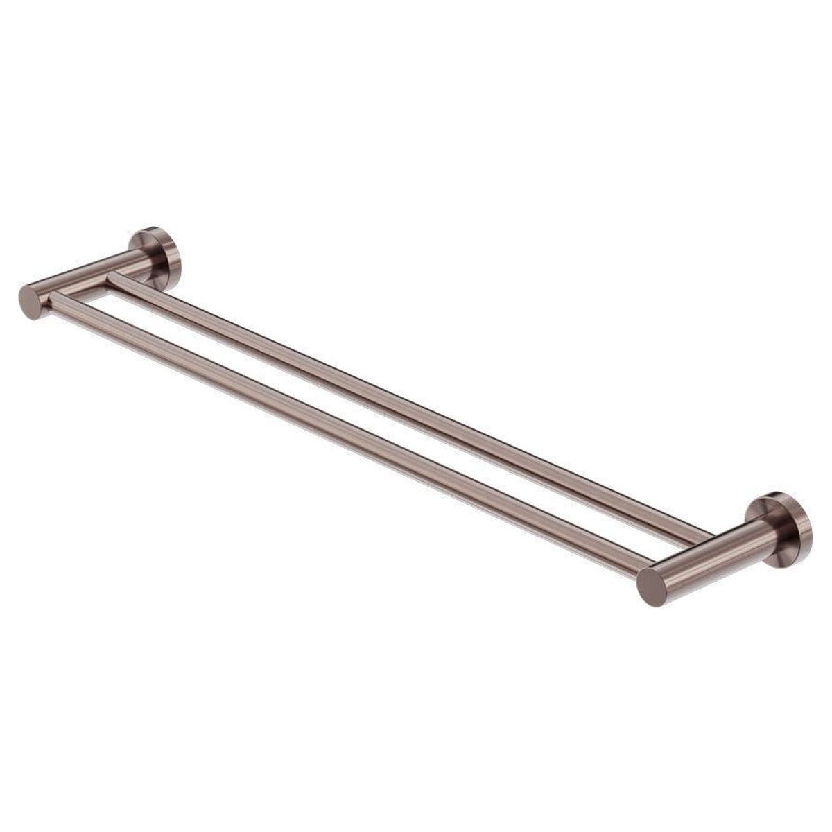Mecca Double Towel Rail 600mm - Brushed Bronze