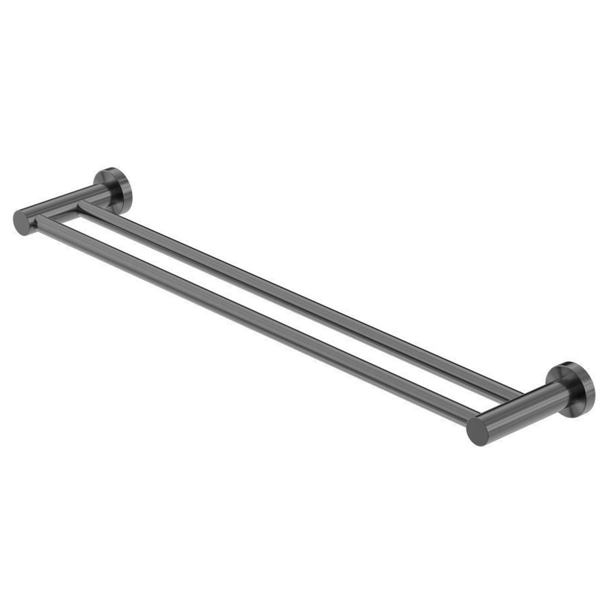 Mecca Double Towel Rail 600mm - Gun Metal
