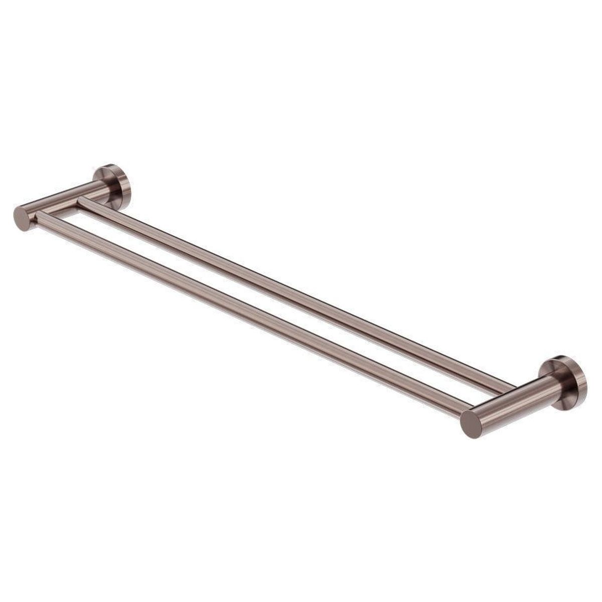 Mecca Double Towel Rail 800mm - Brushed Bronze
