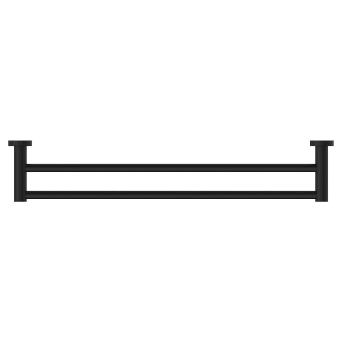 Mecca Double Towel Rail 800mm - Matte Black