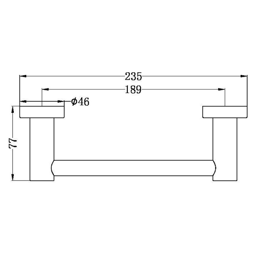 Mecca Hand Towel Rail - Brushed Gold