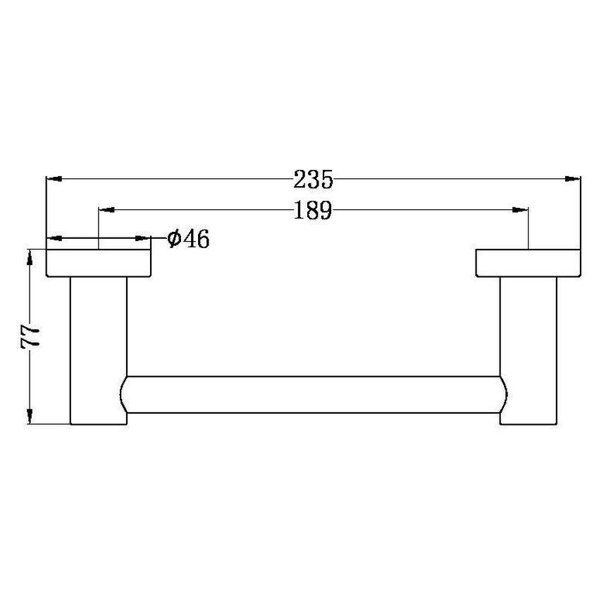 Mecca Hand Towel Rail - Matte Black