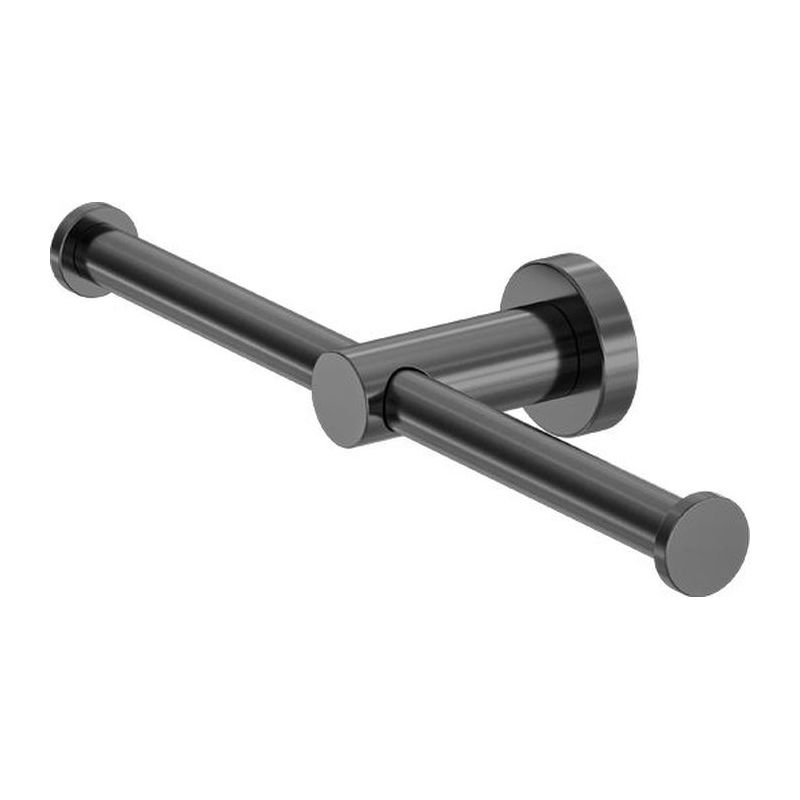 Mecca Double Toilet Roll Holder in Gun Metal