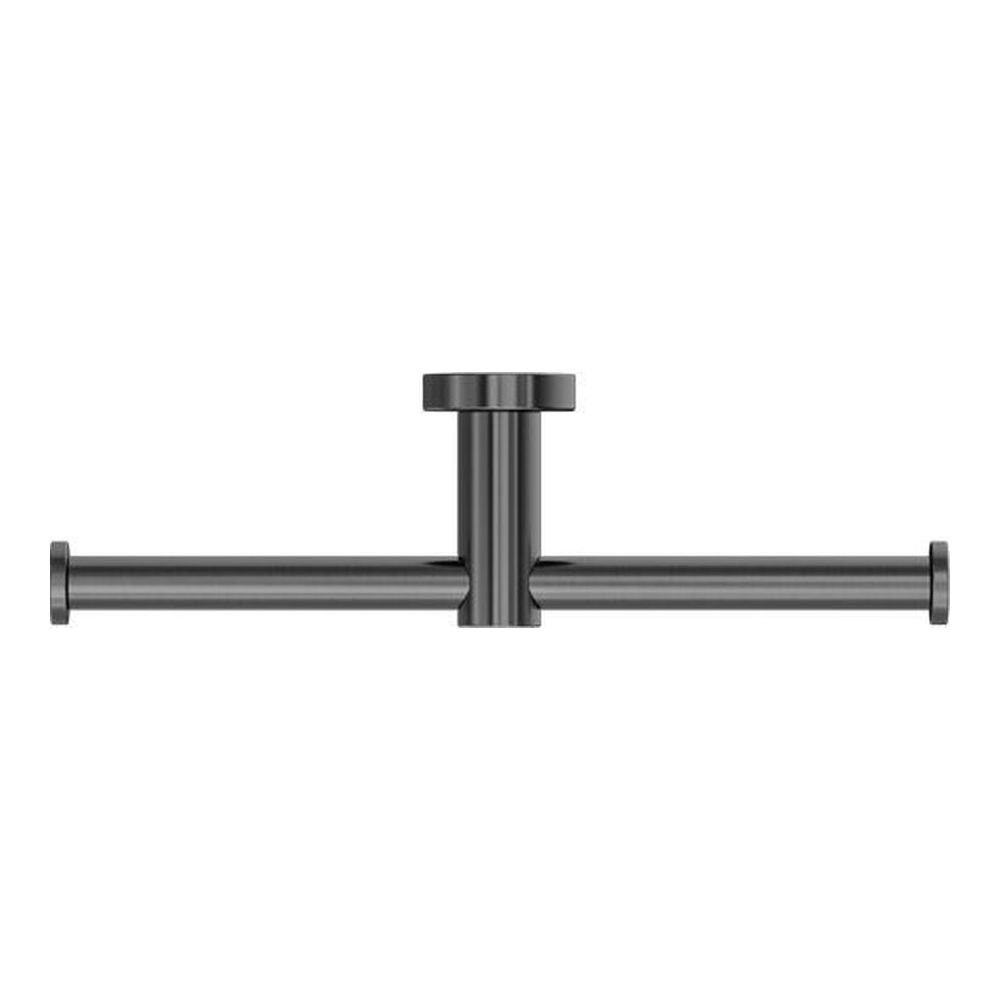 Mecca Double Toilet Roll Holder in Gun Metal