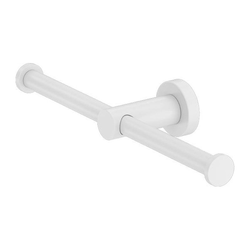 Mecca Double Toilet Roll Holder in Matte White