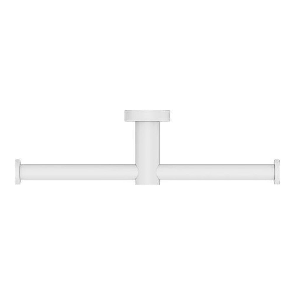 Mecca Double Toilet Roll Holder in Matte White