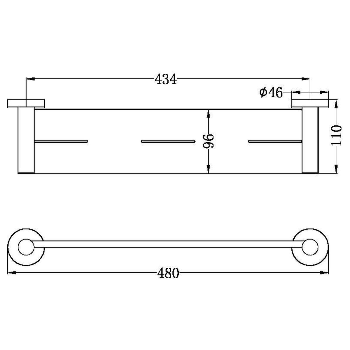 Mecca Shower Shelf - Brushed Nickel