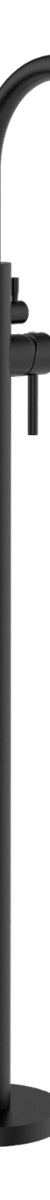 Mecca Round Freestanding Mixer With Hand Shower in Matte Black