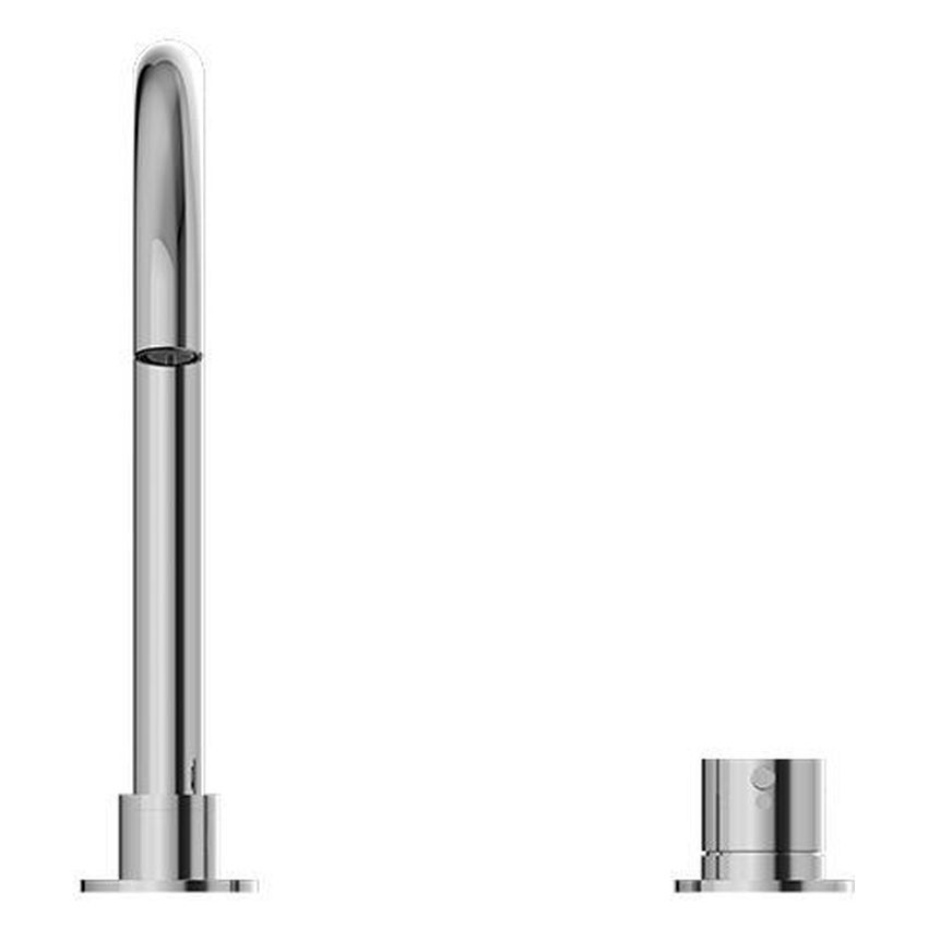 Mecca Hob Basin Mixer Round Spout - Chrome