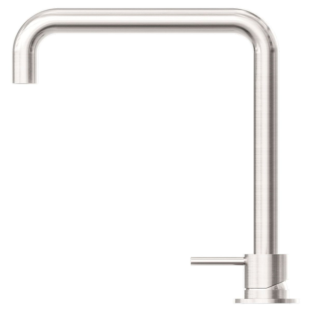 Mecca Hob Basin Mixer Square Spout - Brushed Nickel