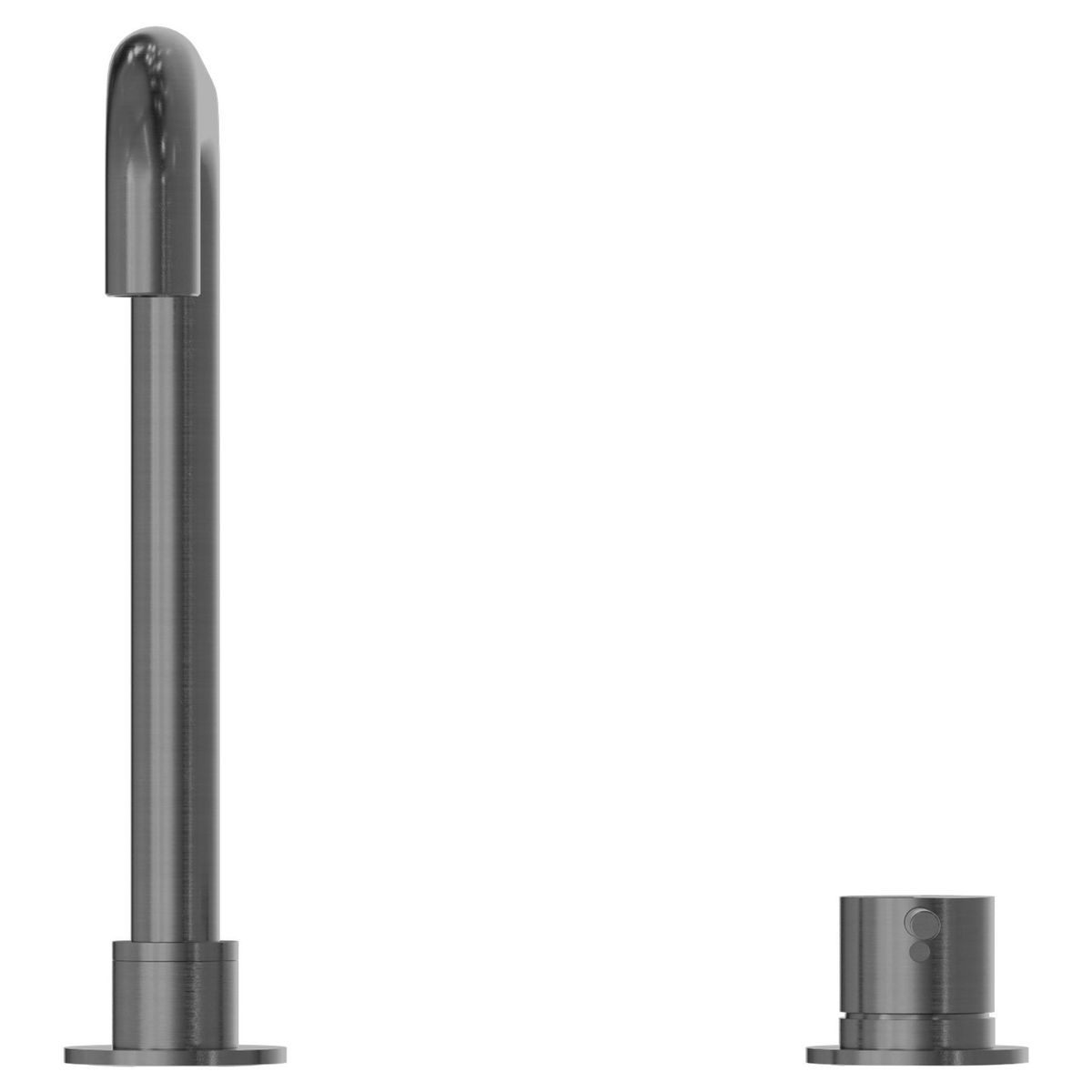 Mecca Hob Basin Mixer Square Spout - Gun Metal