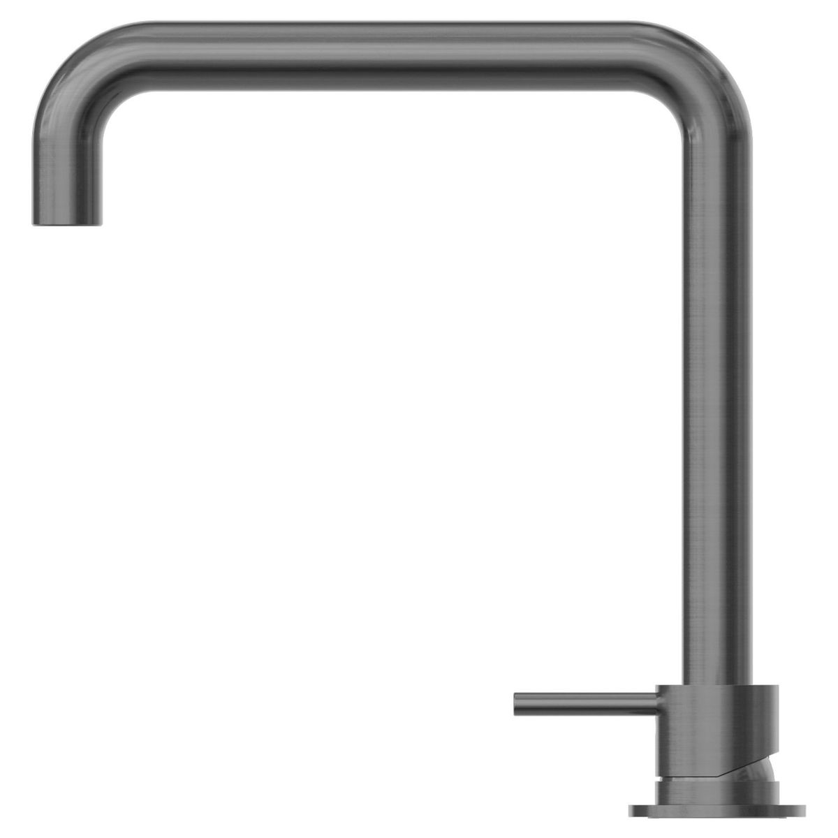 Mecca Hob Basin Mixer Square Spout - Gun Metal