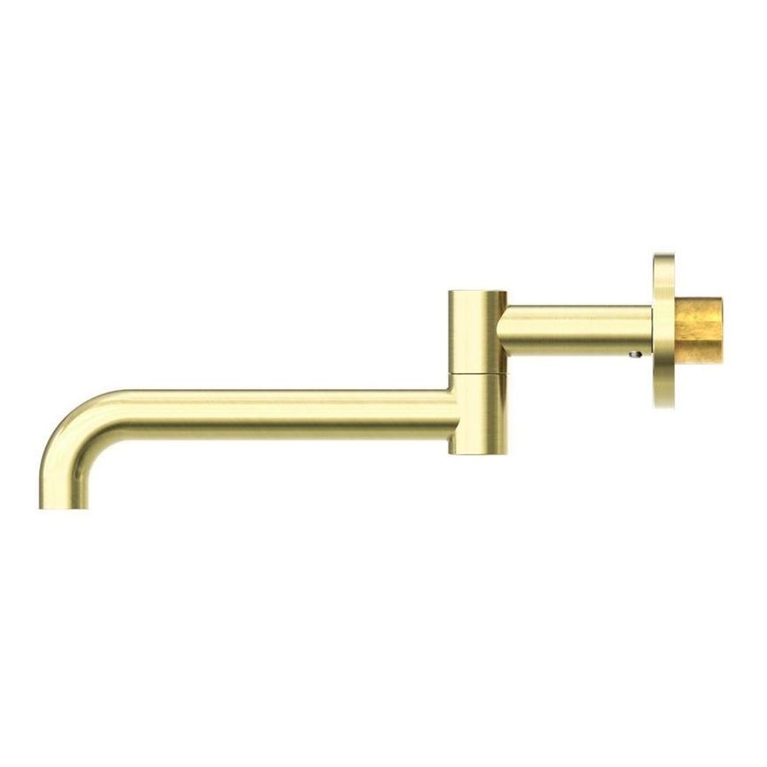 Mecca Wall Mounted Swivel Basin/Bath Spout Only 225mm in Brushed Gold