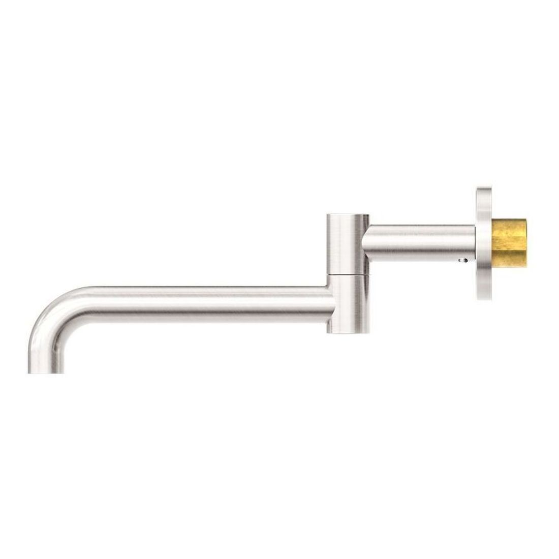 Mecca Wall Mounted Swivel Basin/Bath Spout Only 225mm in Brushed Nickel