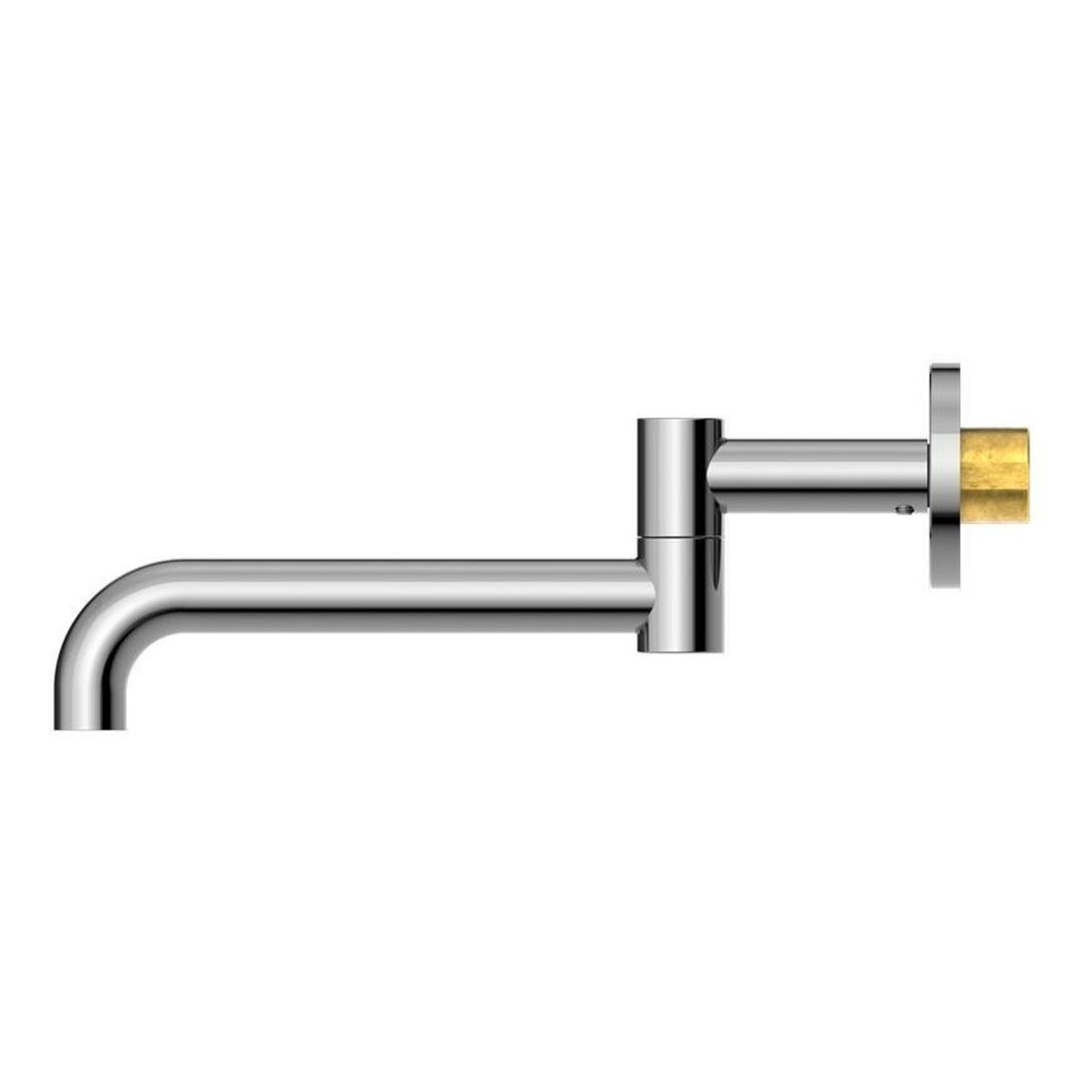 Mecca Wall Mounted Swivel Basin/Bath Spout Only 225mm in Chrome