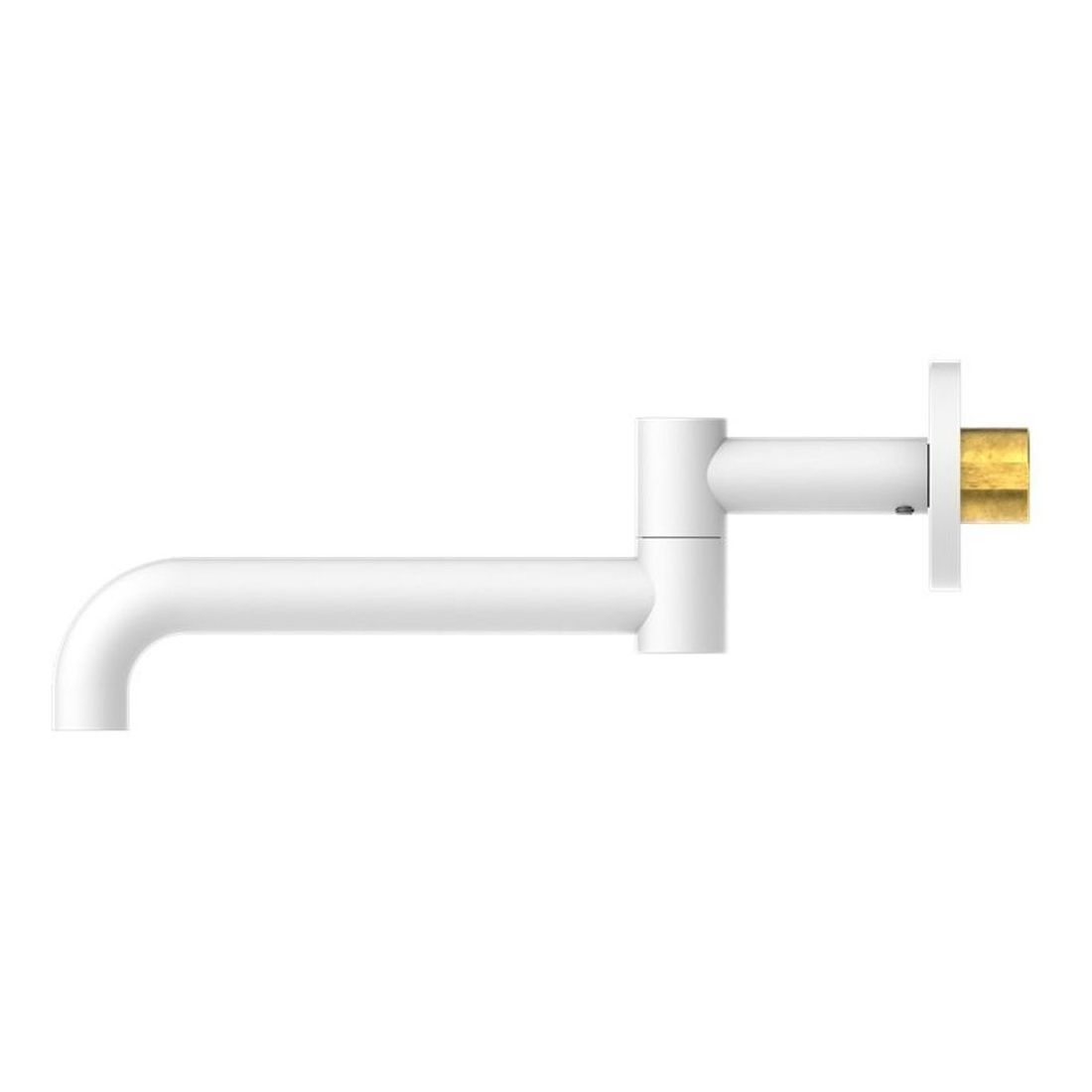 Mecca Wall Mounted Swivel Basin/Bath Spout Only 225mm in Matte White
