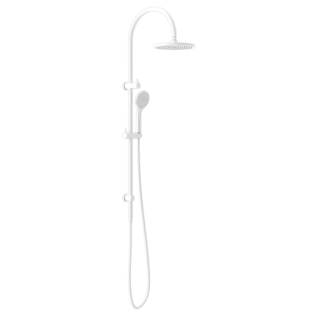 Mecca Twin Shower With Air Shower - Matte White