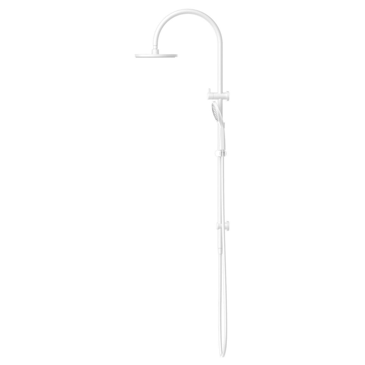 Mecca Twin Shower With Air Shower - Matte White