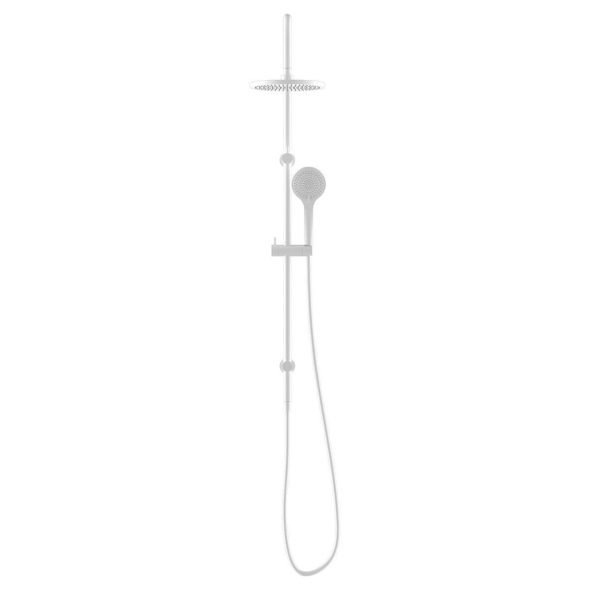 Mecca Twin Shower With Air Shower - Matte White