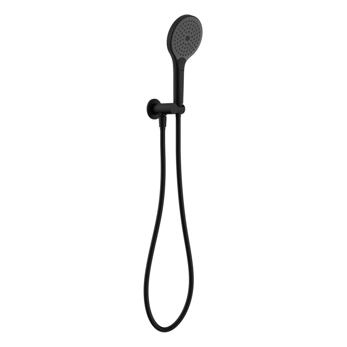 Mecca Shower On Bracket With Air Shower II in Matte Black