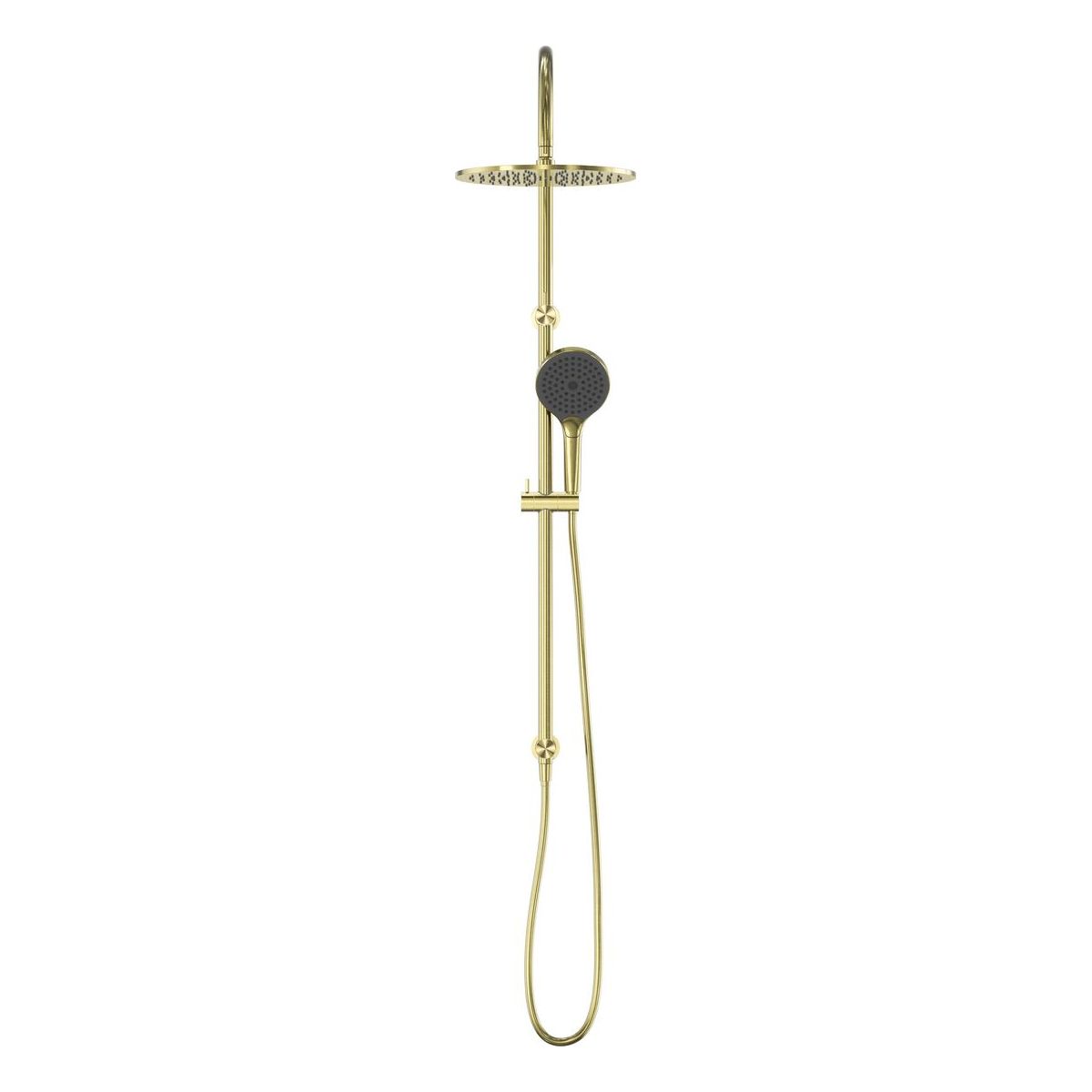 Mecca Twin Shower With Air Shower II in Brushed Gold