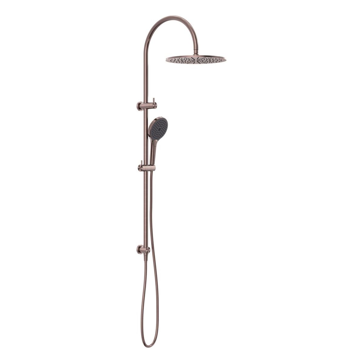 Mecca Twin Shower With Air Shower II in Brushed Bronze