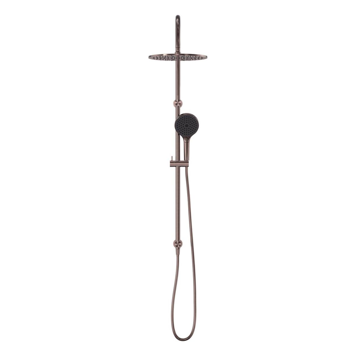 Mecca Twin Shower With Air Shower II in Brushed Bronze
