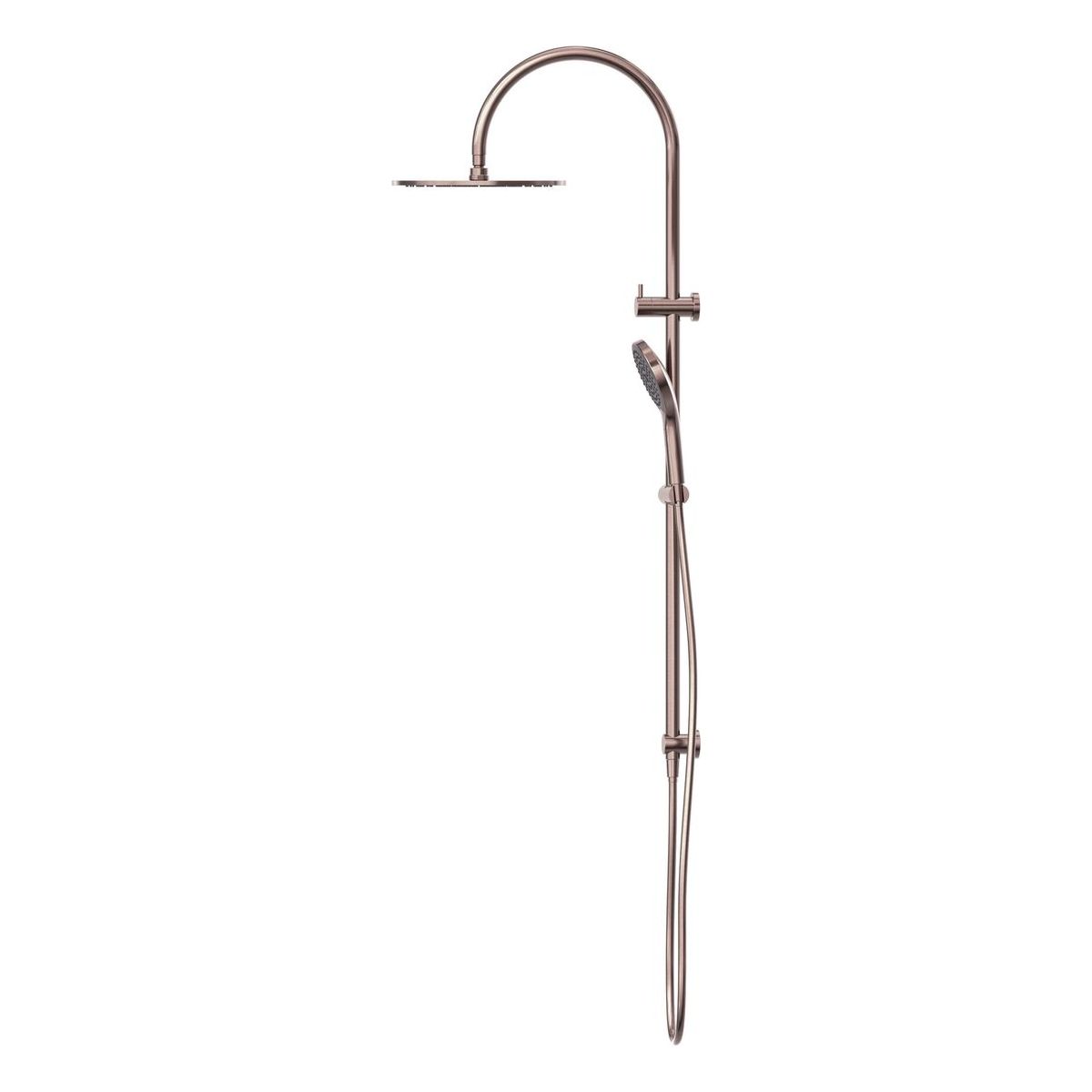 Mecca Twin Shower With Air Shower II in Brushed Bronze